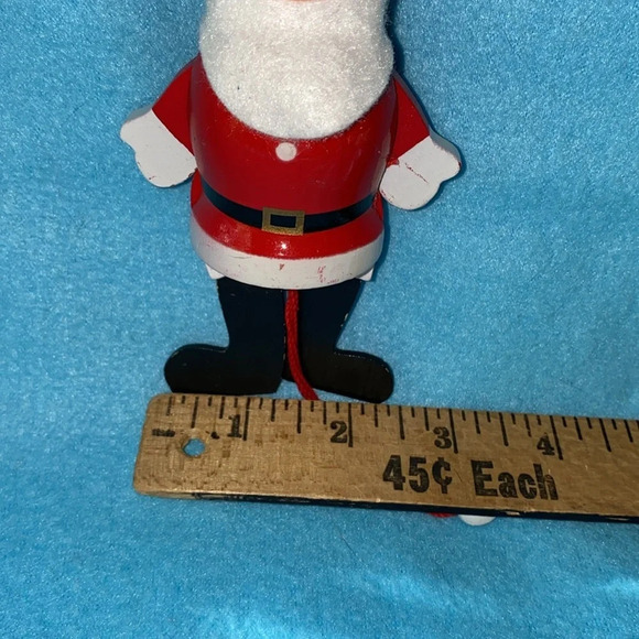 VINTAGE SANTA Ornament pull string moving parts crafted from wood - Picture 8 of 8